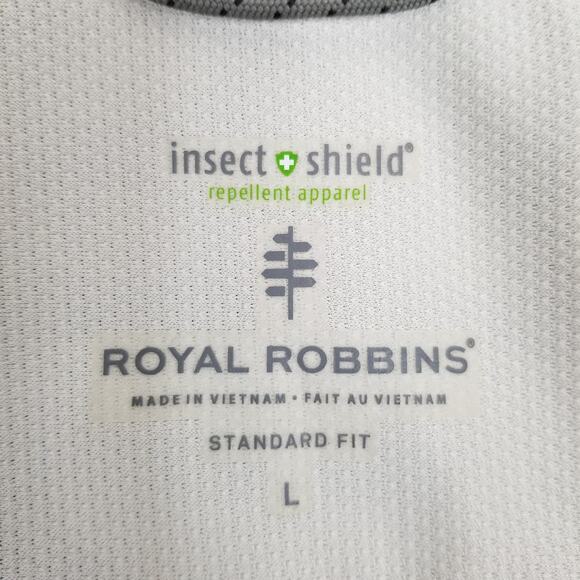 Royal Robbins Men's Insect Shield Bug Barrier Plaid Button Up Shirt Blue Large - Picture 3 of 11